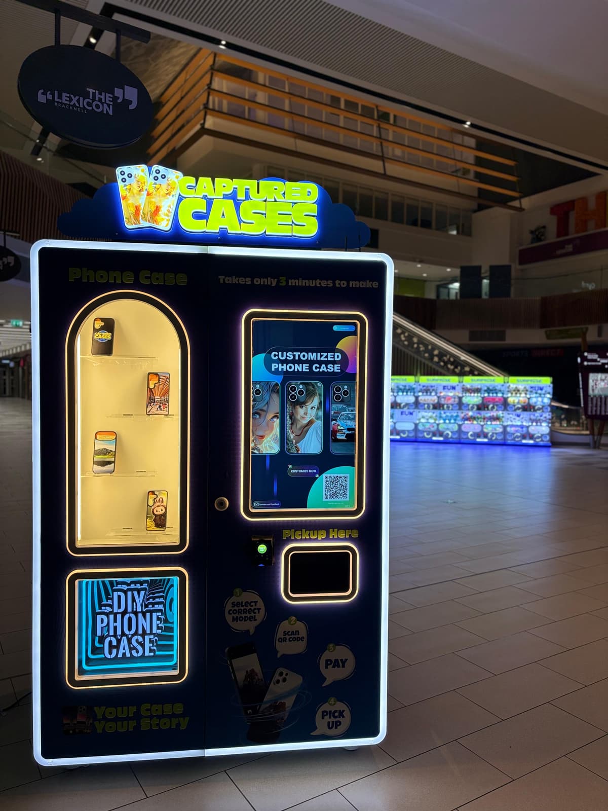 Captured Cases kiosk at The Lexicon, Bracknell
